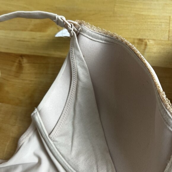 Motherhood Maternity 38B Full Coverage Underwire Clip Down Nursing Bra Beige - Picture 4 of 7